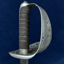 British Boer War Patent Solid Hilt Sword, Lt Claud DArcy Cayley, Middlesex Regt 18